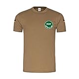 ISAF Kabul 2021 Afghanistan Einsatz NATO Abzeichen Veteran T-Shirt #39396, Größe:XL, Farbe:Khaki