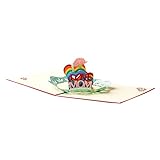 XUNN Karte Dreidimensionale kreative Gruß-Gruß-3D-Karte Tag Feiertags-Mutter-Gruß-Karte Katzen Geburtstagskarte (D, One Size)