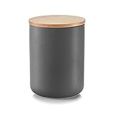 Zeller 19827 Vorratsdose, mit Bamboodeckel, 1150 ml, Keramik, ca. 12 x 12 x 16