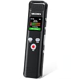 MECHEN 64GB Diktiergerät Digital, 1536kbps Aufnahmegerät mit MP3-Player, HD-Klangqualität, Rauschunterdrückung Voice Recorder mit Sprachsteuerung Aufnahmefunktion für Vortrag T