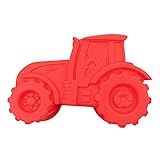 Backform Traktor Traktor Silikonform Rote Traktor Backform Auto Form Silikonform 3D Traktor Backform Traktor Kuchenform zum Backen DIY Geburtstags-Kuchenform Silikontraktor für Kuchen Pudding Gelee