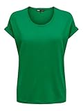 ONLY Damen Top Kurzarm Rundhals T-Shirt Moster Weiß Schwarz XS S M L XL XXL, Größe:XL, Farbe:Jolly Green 15106662