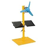 Gaoaiguobd Solarstromgenerator, DC-Motor, Mini-Lüfterpanel-Kit, DIY-Solarlüfter-Spielzeugbaugruppe, Motorantriebsprinzip/Drehung erzeugt Wind, zum Unterrichten