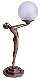 Metropolis Art Deco Lampe (ohne Leuchtmittel) Erotischer Frauenakt Bauhaus 48cm IS096 Palazzo Exklusiv