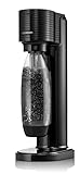 SodaStream Gaia, Wassersprudler mit CO2-Zylinder und 1x 1L spülmaschinenfeste Kunststoff-Flasche, Höhe: 44cm, Farbe: Schwarz