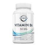 Vitamin B6 50mg | 365 hochwirksame vegane Tabletten | Trägt zu einem gesunden Stoffwechsel, einer normalen Funktion des Nerven- und Immunsystems bei | Trägt zum Abbau von Müdigkeit bei | Von Aceso