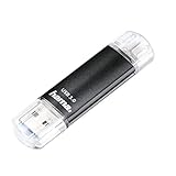 Hama 256GB USB-Speicherstick mit USB 3 und micro USB (2-in-1 USB-Stick, z.B. für Android Handy, Tablet, Computer, Notebook, PC, Laptop, MacBook, OTG, 40MB/s) Handy-Stick, Doppel Memory-Stick schwarz