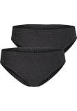 Royal Lounge Intimates - Damen - 2-Pack Brazilian Slip 'Rio Fit' - Grey Melange - M