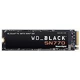WD_BLACK SN770 NVMe SSD 1 TB High-Performance NVMe SSD, Gaming SSD, PCIe Gen4, M.2 2280, mit bis zu 5.150 MB/s Lesen