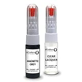 SD COLORS Magnetisches Grau, kompatibel mit Ford New Ausbesserungsstift, Reparaturset, 20 ML, für Kratzer, Chip, Pinsel, Farbcode, Magnetgrau (Lack + Lack)