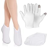 Sibba 1 Paar Feuchtigkeitsspendende Handschuhe mit Socken, Touchscreen Handschuhe für Übernachtung Schlafenszeit Heilung Ekzeme Schlaflotion Hand Spa Behandlung Reparatur Raue Rissige trockene Haut