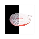 HLOY 0,8 cm Durchmesser Oval-Stick Farbe Reflactive Shoelaces Außen Tenis Feminino Sneakers Canvas Schnürsenkel Red Pinks Grün (Color : 2820 red, Length : 160cm)
