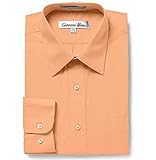 Gentlemens Collection Herren-Kleid, Regular & Slim Fit, langärmelig, einfarbig, für Herren - Orange - 36.83 cm Hals 81.28 cm /83.82 cm Ärmel