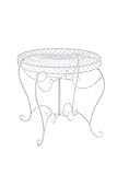 CLP Eisentisch Sheela im Jugendstil I Gartentisch mit geschwungenen Beinen und kunstvollen Verzierungen I erhältlich, Farbe:weiß