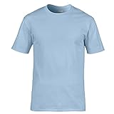 Gildan Premium T-Shirt für Männer (L) (Hellblau) L,Hellblau