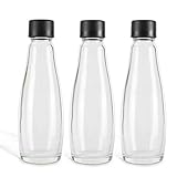 Zoomyo Glasslife Zubehör für die Glasslife Wassersprudler mit passenden Glasflaschen, CO2-Zylindern und Abtropfhaltern (Glasflasche 3er)