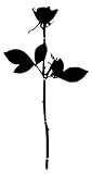 2er Set Rose Bowl Depeche Mode Car Decor Violator DM Sticker Aufkleber Tattoo Folie (schwarz)