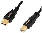 Amazon Basics – USB-Kabel, USB-A auf USB-B-Stecker, USB 2.0, Anschlüsse vergoldet, 1,8 m, für Drucker