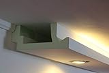 BENDU | LED Stuck-Leiste WDML-200A-PR für indirekte Deckenbeleuchtung u. Wand-Beleuchtung | 200x82mm | Licht-Profil für Wohnzimmer, Schlafzimmer, Küche | Wand-Leiste ohne Leuchtmittel