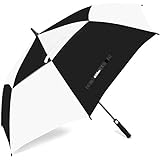 ACEIken Regenschirm Groß XL - Sturmfest, Automatisch Öffnend, mit Doppeldach Belüftung, Schwarz Weiß - Hochwertiger Stockschirm für Damen und Herren, Ideal als Golfschirm