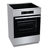 Gorenje GEIT6C60XPG Elektro Standherd mit Induktionskochfeld / 60 cm / 71 Liter/AirFry/Kindersicherung/GentleClose/AquaClean/BridgeZone/PowerBoost/edelstahl