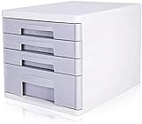 ZHIFENCAO Schubladenbox Dateischränke Schubladenschichten Daten Aufbewahrungsbox Bürobedarf Tabletop Desktop Schrank PP Kunststoff 4-Layer