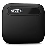 Crucial X6 500GB Tragbare SSD - Bis zu 540MB/s - PC und Mac - USB 3.2 USB-C Externes Solid-State-Laufwerk - CT500X6SSD9