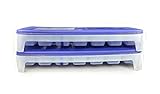 TUPPERWARE Gefrier-Behälter Eiswürfler (2) Eiswürfel-Behälter + Deckel lila blau