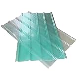 1,2 mm dicke gewellte Dachplatten, transparente Dachziegel, Carport-Markisen-Dachplatten, Sonnenschutzbrett, Balkon-Fiberglas-Tageslichtplatten, Dachplatte, 3/4/5/7/11/13/16 Stück(16 Pcs,0.9x0.6m/35x2