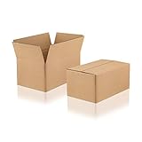 WPTrading - 10 Stück Versandkarton 2-wellig 150 x 150 x 150 mm Wellpappe (Nr. 2W-31) Braun - Pappe Faltkarton Warenversendung, Paket & Päckchen klein (S) - Verpackungs-Kartons Versand-Box extra stark