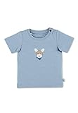 Sterntaler Unisex Baby Gots Kurzarm-shirt Esel Emmi T-Shirt, Hellblau, 68 EU