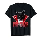 Vampurr Lustige schwarze Katze als Vampir T-Shirt