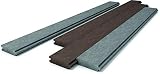 hanit Kunststoffbretter, Brettprofile aus dem Recycling-Kunststoff, Nut und Feder, 200cm x 12,5cm x 3cm, braun (3)