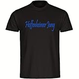 VIMAVERTRIEB® Herren T-Shirt Hoffenheim - Hoffenheimer Jung - Druck:blau - Shirt Männer Fußball Fanshop Fanartikel - Größe:2XL schwarz