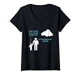 Damen Coder Software Entwickler Witz Cloud Linux Server Coder T-Shirt mit V-Ausschnitt