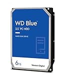 WD Blue 6 TB, 3,5 Zoll (interne HDD, hohe Zuverlässigkeit, SATA 6 Gbit/s-Schnittstelle, 256 MB Cache, WD F.I.T. Lab-zertifizierte Kompatibilität mit vielen Computern)