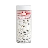 RUF Zucker-Augen, essbare Deko-Augen zum Verzieren von Cookies, Muffins, Cupcakes & Törtchen, für Halloween, Weihnachten & Kinder-Geburtstage, 1 x 75g