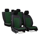 Autositzbezüge Maß Schonbezüge Auto Sitzbezüge Kunstleder Grün Schonbezüge Komplettset 5 Sitze für Airbag geeignet Sitzschoner