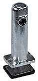 Gedotec Sockelfüße Sockel-Höhenversteller zum Einbohren für Küchen-Möbel | Höhe 32 mm | Stahl blank massiv | Fuß +25 mm höhen-verstellbar | Tragkraft 300 kg | 1 Stück - Verstellfüße für Schränke