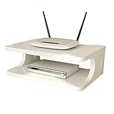 BOCbco Set Top Box Regal Tv Wandhalterung Wireless Wifi Router Aufbewahrungsbox Mdf, 4 Farben/White