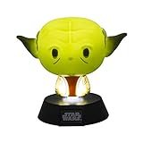 Paladone Icon BDP | Offiziell lizenziertes Sammlerstück | Jedi Master Yoda Nachtlicht 10 cm hoch | Angetrieben durch 2 x AAA Batterien, Grün