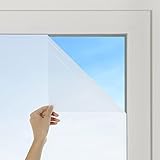 Blumtal - Fensterfolie Blickdicht mit Milchglas-Effekt für Privatsphäre und UV-Schutz bei Fenstern, Duschkabinen und Co, zuschneidbare, statisch haftende Fensterfolie, 90 x 200 cm