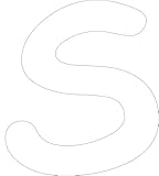Kleckerliese Alphabet Buchstaben 14cm selbstklebende Aufkleber Wandtattoo Wanddekoration Kinderzimmer STICKER S - Höhe 14cm, Farbe Weiß