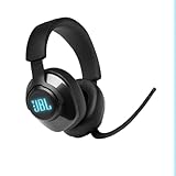 JBL Quantum 400 Over-Ear Gaming Headset – Wired 3,5 mm Klinke und USB – Mit hochklappbarem Boom Mic und QuantumSurround Sound – Schw