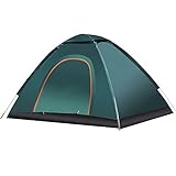thematys® Campingzelt Wandern Outdoor 2 Mann Reise Trekking Outdoorzelt leichtes Pop Up Wurfzelt Zelt in Orange-Grün mit Tragetasche - perfekt für Camping, Festivals und Urlaub (1-2 Personen)