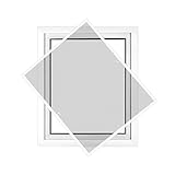 jarolift Fliegengitter Fenster Profi Line, Insektenschutz Fliegenschutzgitter Spannrahmen, Kürzbar, Alurahmen, 60 cm x 150 cm (B x H), Rahmenfarbe Weiß