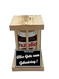 Nutella - Notfall Reserve - Holzstäbe - Alles Gute zum Geburtstag - Geburtstag Geschenk - Die Nutella Geschenkidee mit Holz für Männer und Frauen