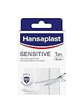 Hansaplast Sensitive Pflaster (1 m x 6 cm), zuschneidbare und hautfreundliche Wundpflaster mit Bacteria Shield & sicherer Klebkraft, schmerzlos zu entfernende Pflaster