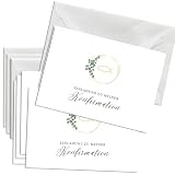 Briefzauber 12x Konfirmation Einladungskarten mit 12x Umschlägen | Set aus Din A6 Konfirmationseinladungen mit Einfüllhilfe | Verfügbar für verschiedene Anlässe | Motiv: Konfirmation - M