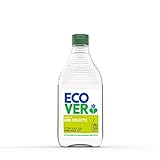 Ecover Hand-Spülmittel Zitrone & Aloe Vera (450 ml), nachhaltiges Spülmittel mit Zuckertensiden, kraftvoller Fettlöser, Geschirrspülmittel flüssig und auf pflanzlicher Basis